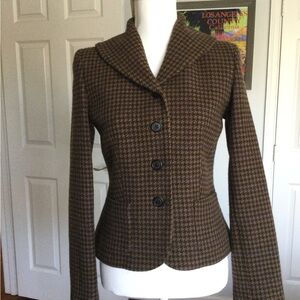 NWOT Ralph Lauren Gorgeous Classy Houndstooth Blazer Jacket